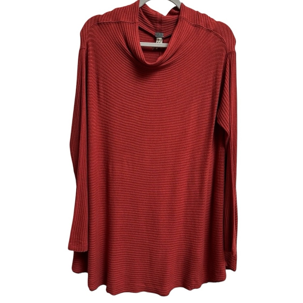 We The Free Red Cowl Neck Sweater Oversized Knit - Picture 3 of 6